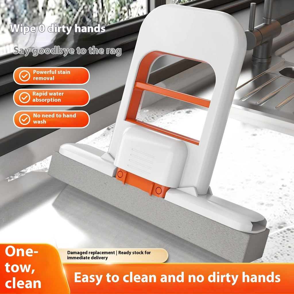 Handheld Self‑Squeeze Sponge Mini Foldable Mop,Cleaning Tool For Bathroom and Kitchen