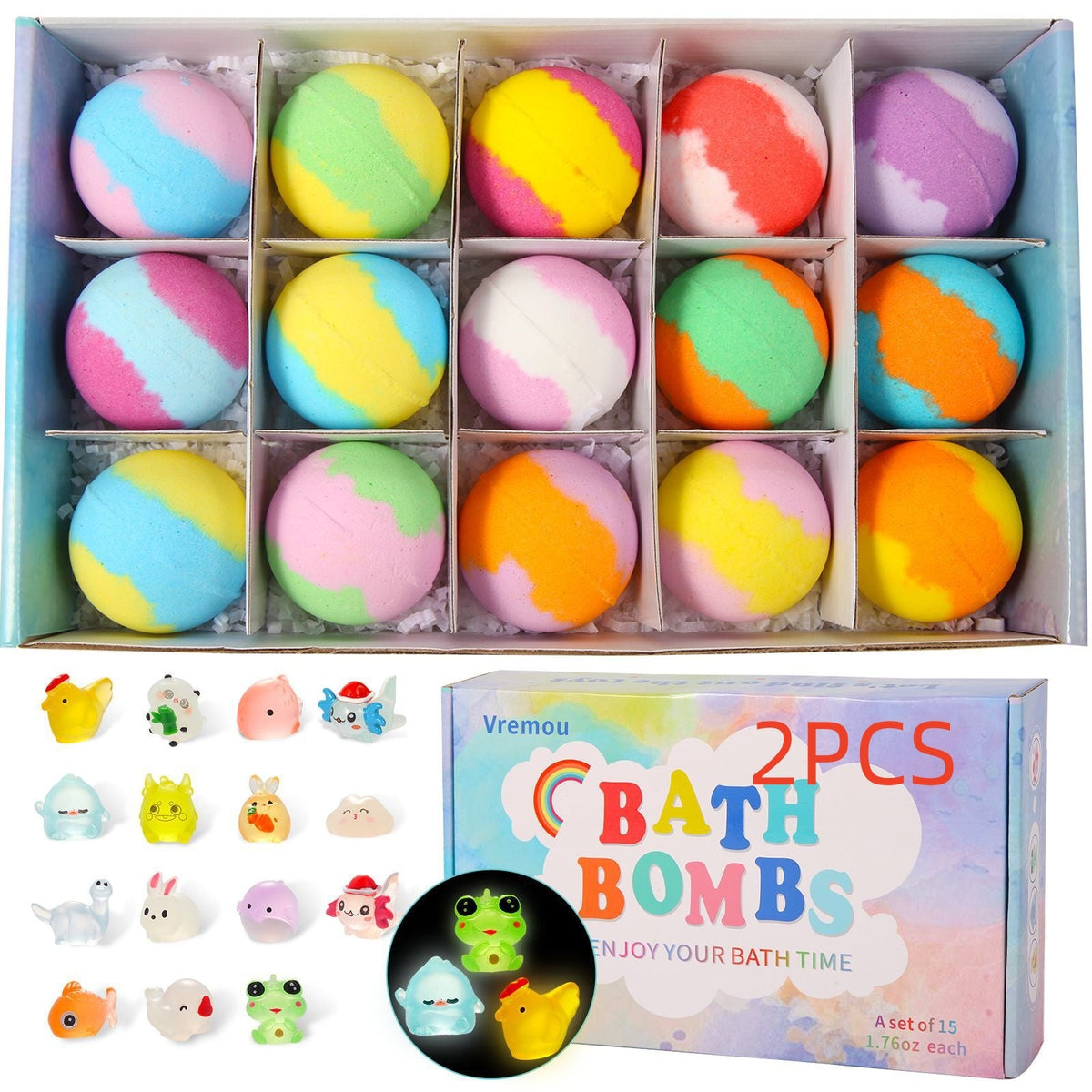 Bath Bombs for Kids with Toys Inside