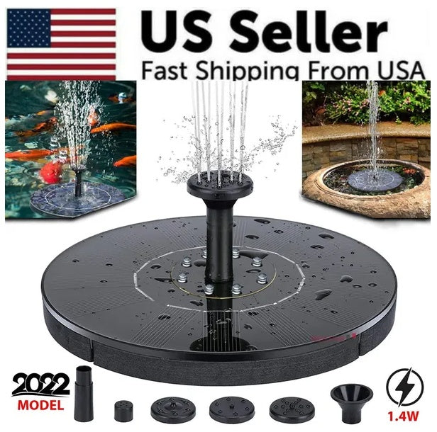 Solar Powered Bath Fountain for kids and gardern