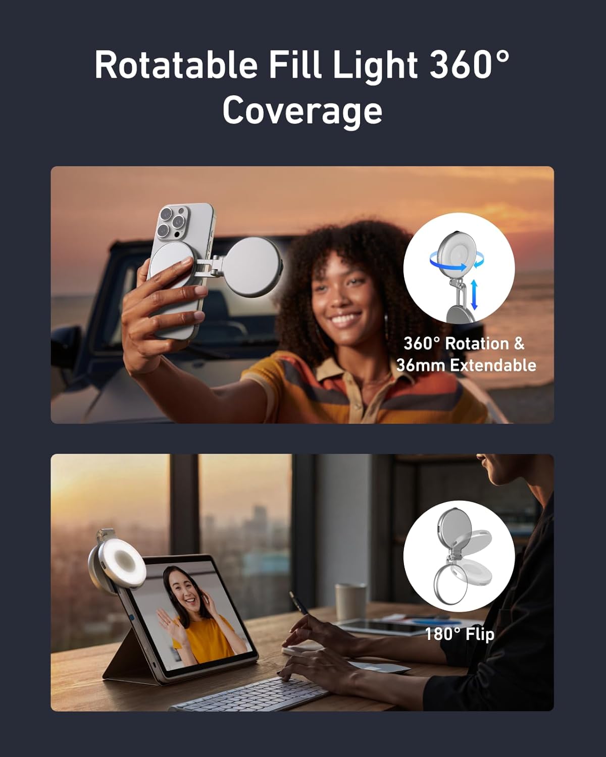 TELESIN Magnetic Magsafe Selfie Light