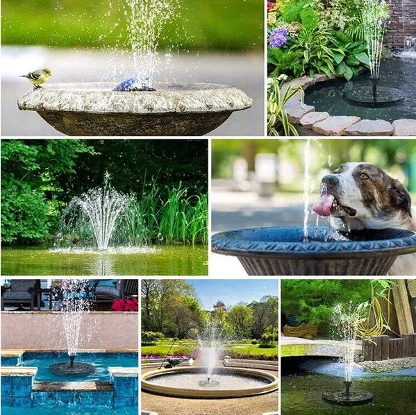 Solar Powered Bath Fountain for kids and gardern