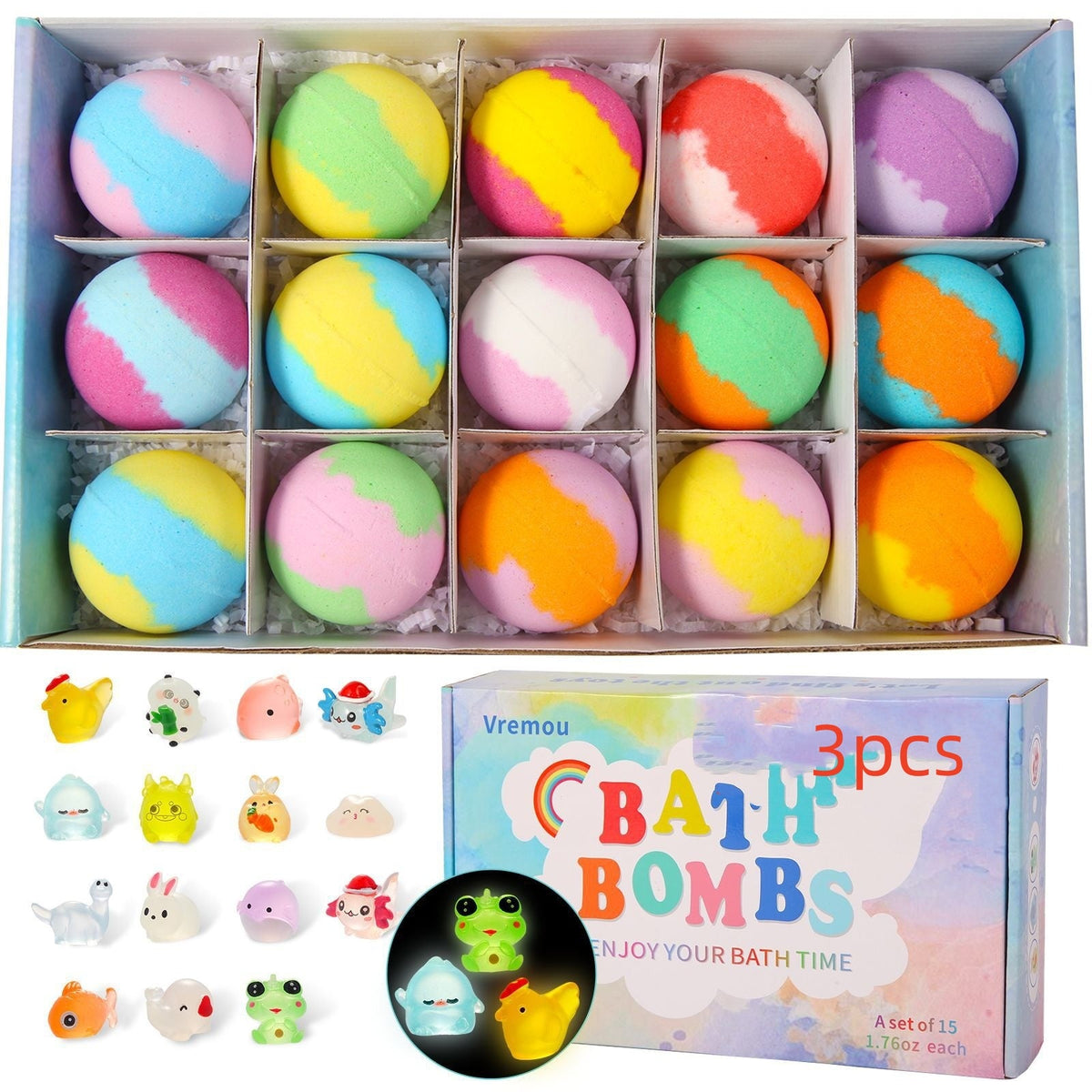 Bath Bombs for Kids with Toys Inside